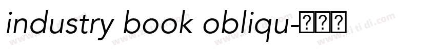 industry book obliqu字体转换